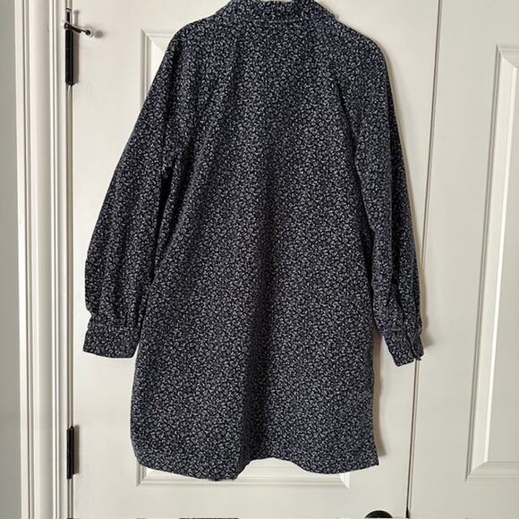 Faherty Lyon Cord Mini Dress Organic Cotton Blend Size: M Color: Riverton Floral - Picture 8 of 10